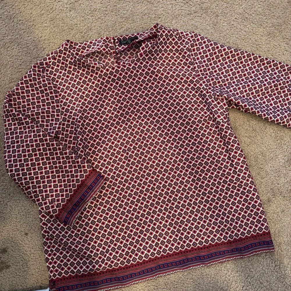 Dalia long sleeve patterned top